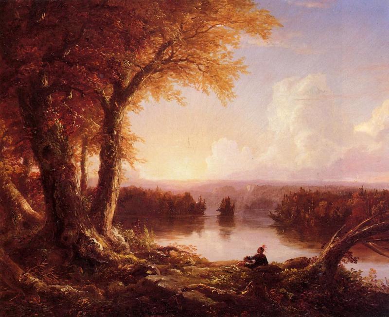 Thomas Cole Indian at Sunset oil painting picture